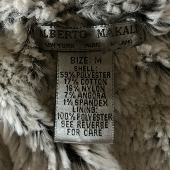 Alberto Malala sweater jacket hooded soft fluffy lining.glitter trim Sz M - Picture 6 of 7